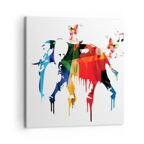 Schilderen op canvas - Iedereen kan dansen - 50x50 cm