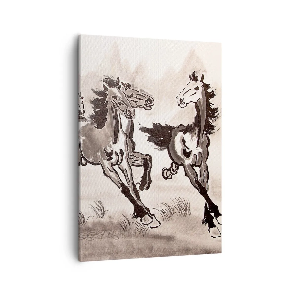 Schilderen op canvas - In een vrolijke galop - 50x70 cm