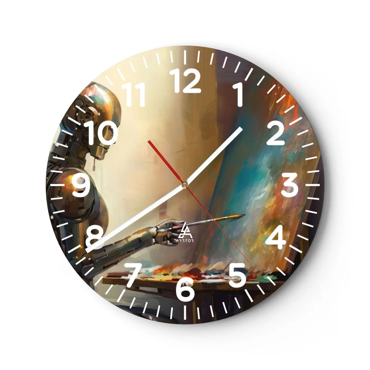 Wandklok - Klok - De kunst van de toekomst - 40x40 cm