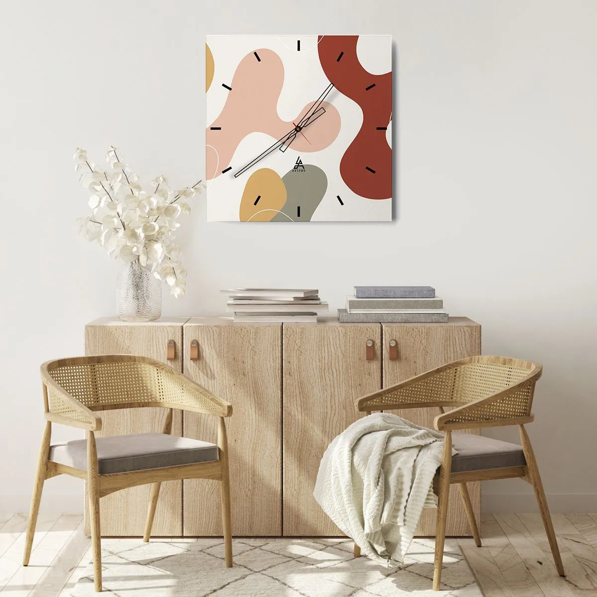 Wandklok - Klok - Kronkels of krullen? - 30x30 cm