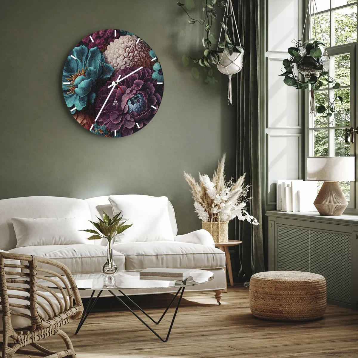 Wandklok - Klok - Natuur in overvloed - 40x40 cm