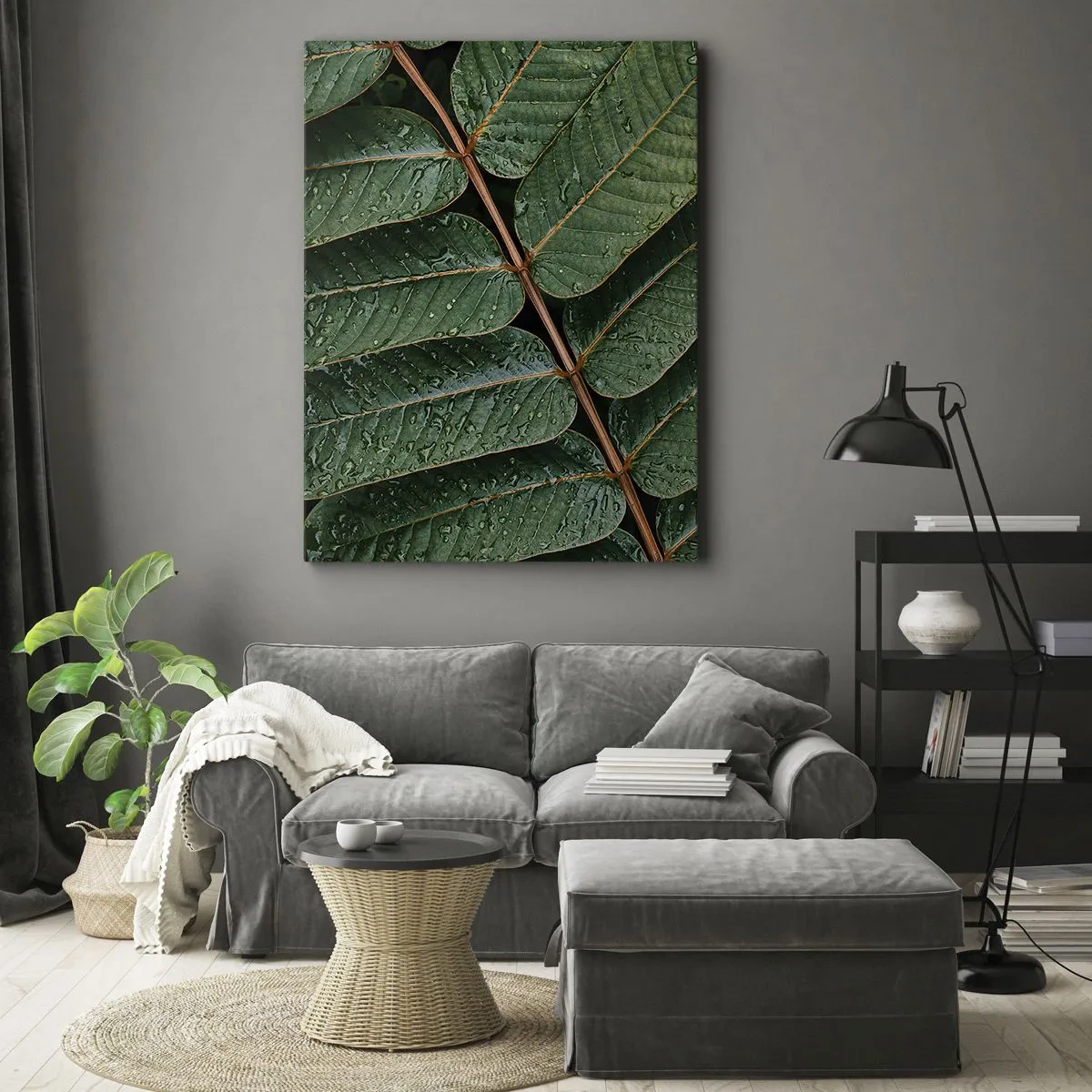 Schilderen op canvas - In een groen ritme - 65x120 cm