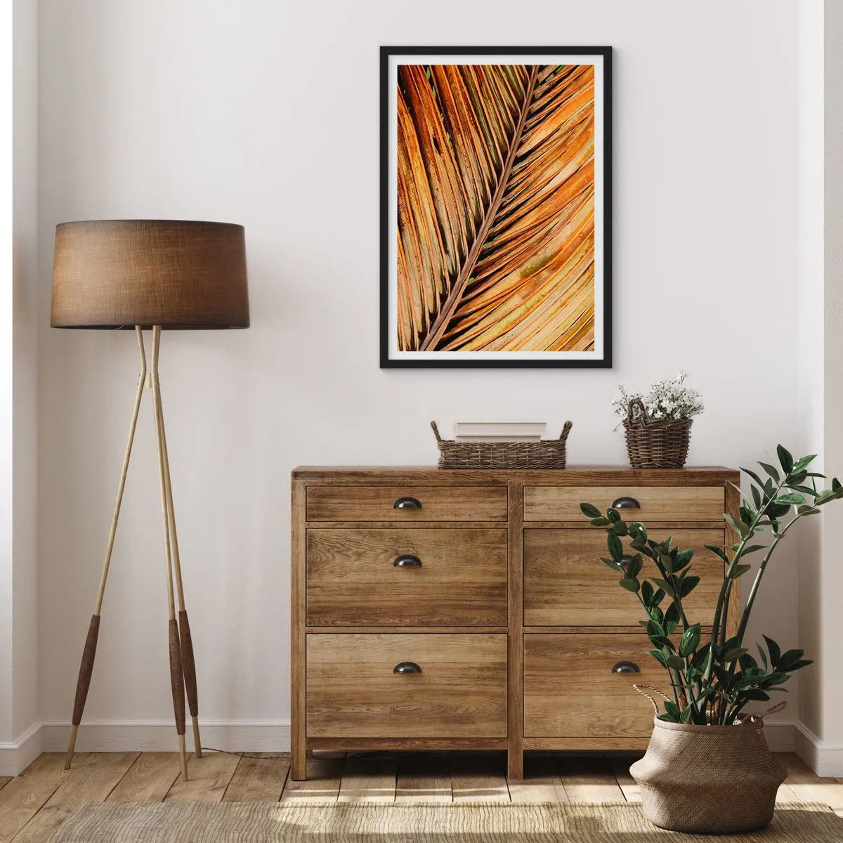 Poster in een zwarte lijst - Kokos goud - 40x50 cm