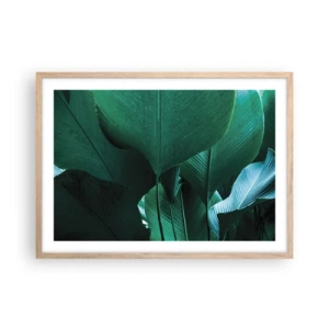 Een poster in een licht eiken lijst - Naar het licht gekeerd - 70x50 cm