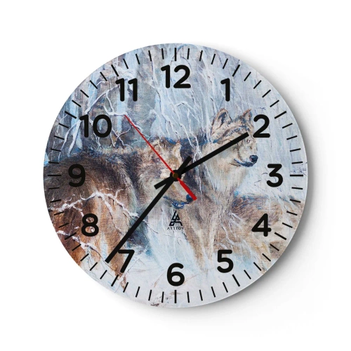 Wandklok - Klok - Aandacht! Hier komt ... - 40x40 cm