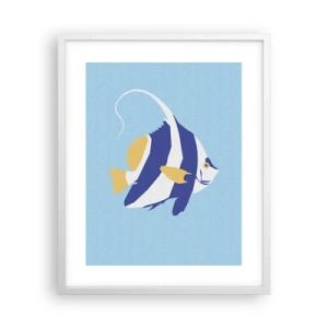 Poster in een witte lijst - Miss tropische wateren - 40x50 cm