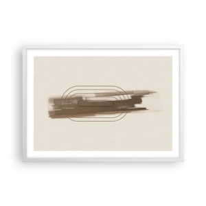 Poster in een witte lijst - Een briesje grijs - 70x50 cm