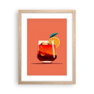 Een poster in een licht eiken lijst - Zomerse verfrissing - 30x40 cm