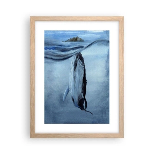 Een poster in een licht eiken lijst - Twee noordelijke werelden - 30x40 cm