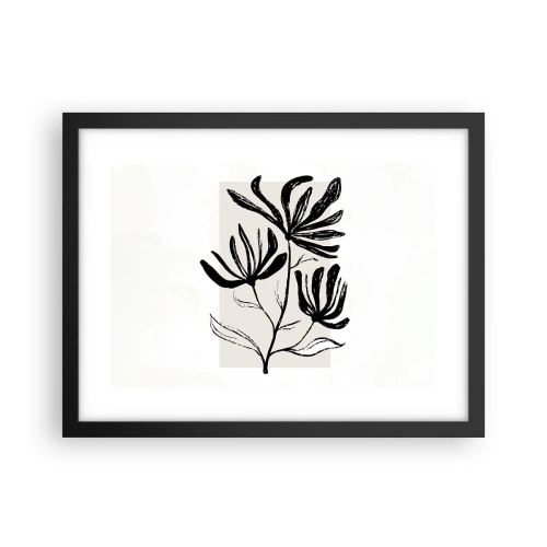 Poster in een zwarte lijst - Schets voor het herbarium - 40x30 cm