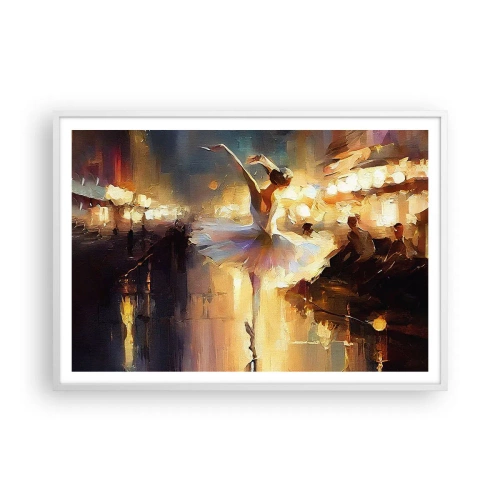 Poster in een witte lijst - Wonder op straat - 100x70 cm