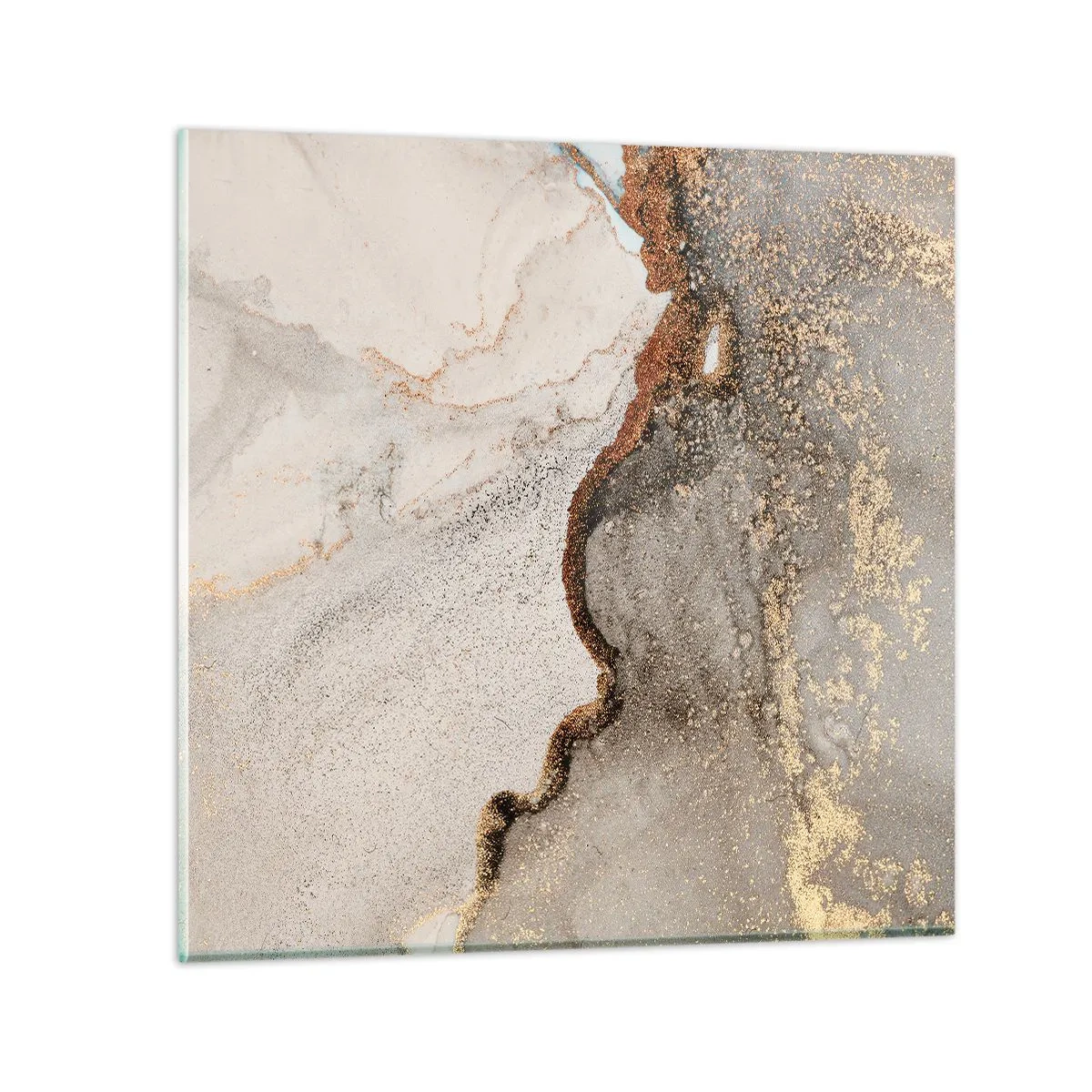 Schilderen op glas - Op de grens van kleuren - 70x70 cm