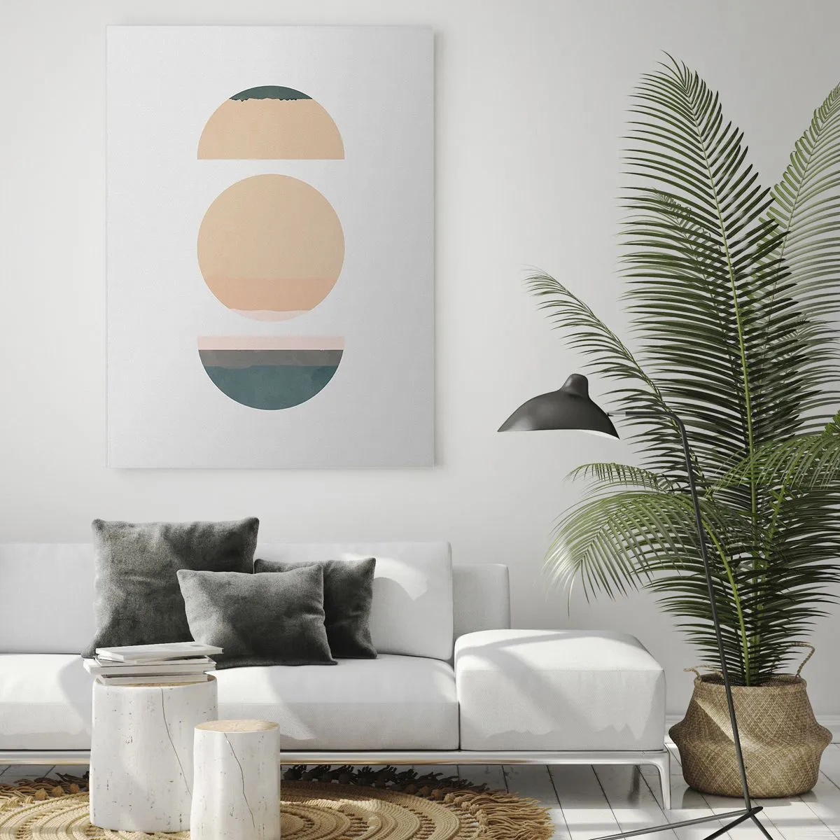 Schilderen op glas - Een Wiel achter een andere - 50x70 cm