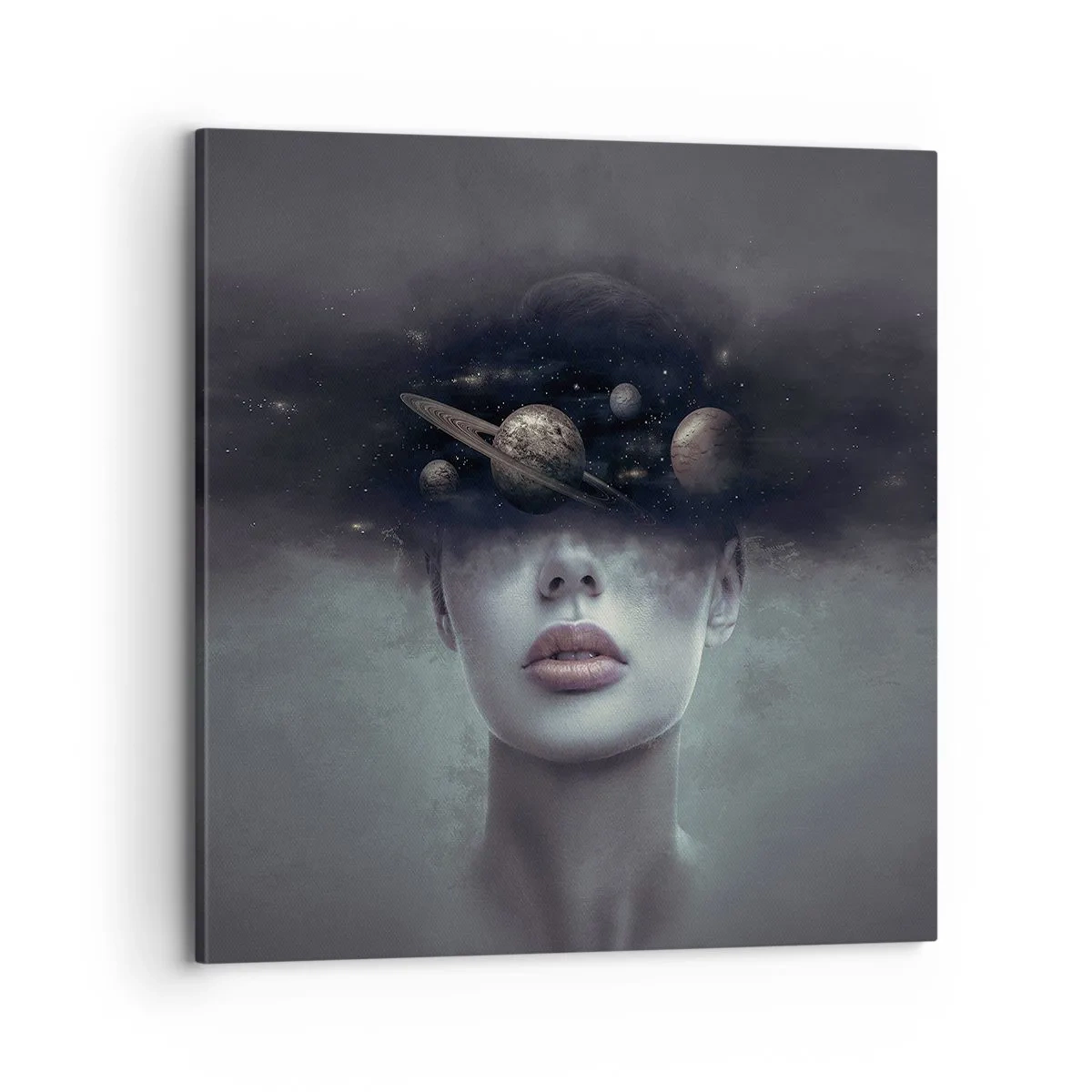 Schilderen op canvas - En de planeten worden gek... - 70x70 cm