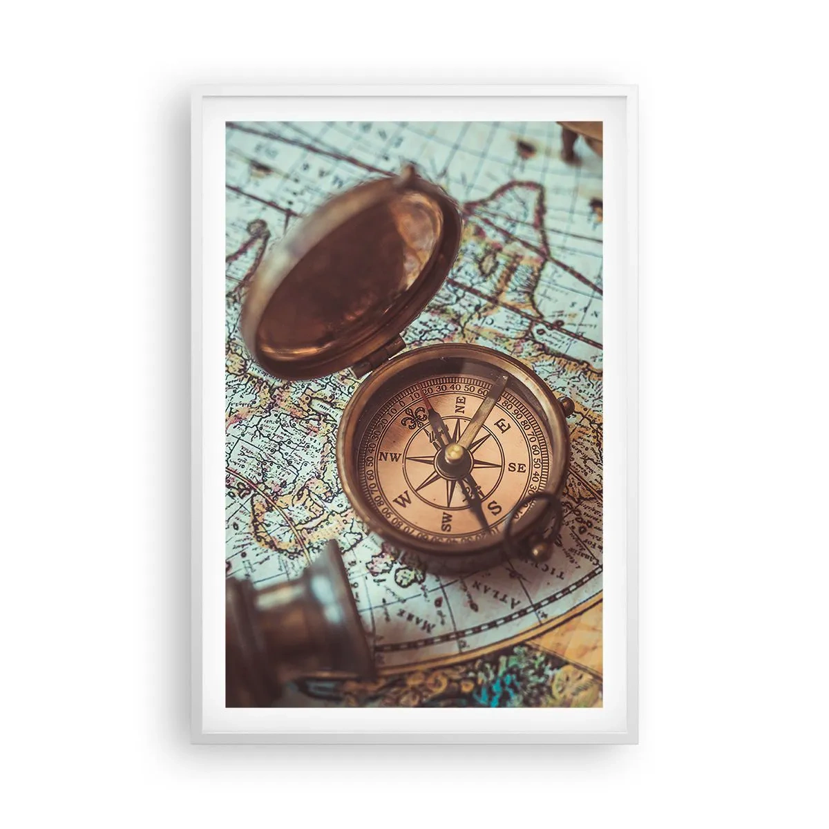 Poster in een witte lijst - Voor de avonturier - 61x91 cm