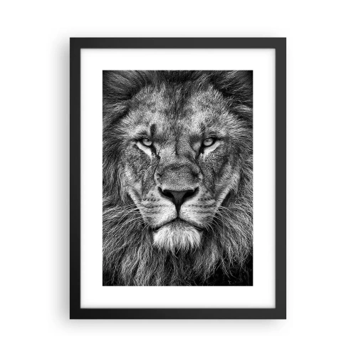 Poster in een zwarte lijst - In een kroningskleed - 30x40 cm