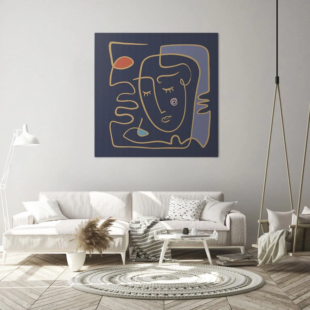 Schilderen op canvas - In nadenken - 70x70 cm