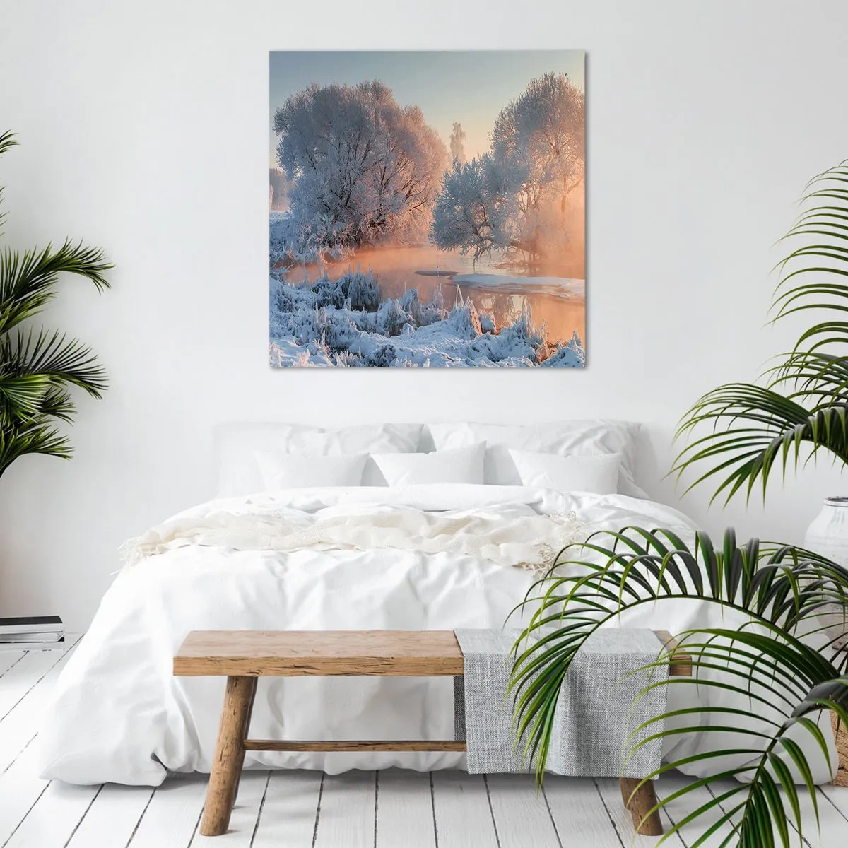 Schilderen op canvas - Alles in het kristal schijnt in de zon - 50x50 cm