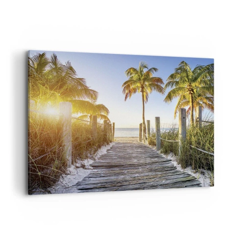 Schilderen op canvas - Rechtstreeks naar het paradijs - 100x70 cm