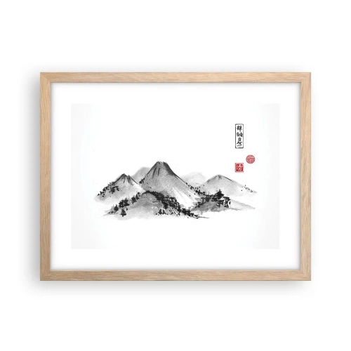 Een poster in een licht eiken lijst - Oneindige verte - 40x30 cm