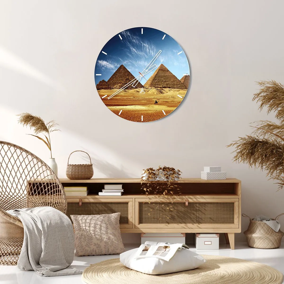 Wandklok - Klok - 40 eeuwen kijken naar je - 40x40 cm