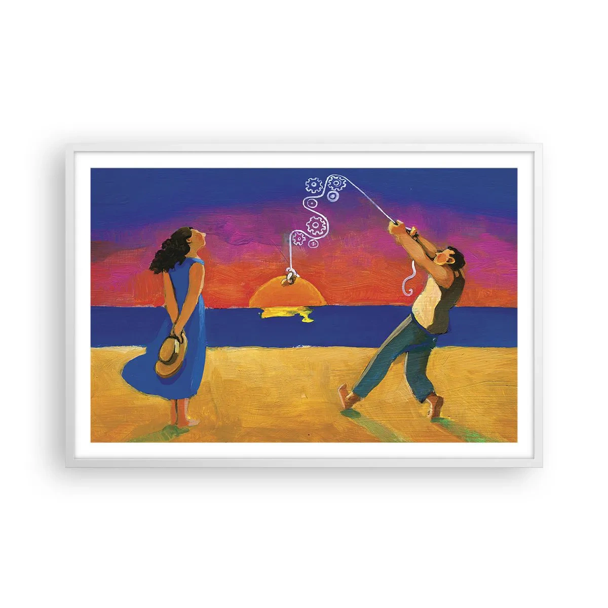 Poster in een witte lijst - Meer dan een sterretje uit de lucht - 91x61 cm