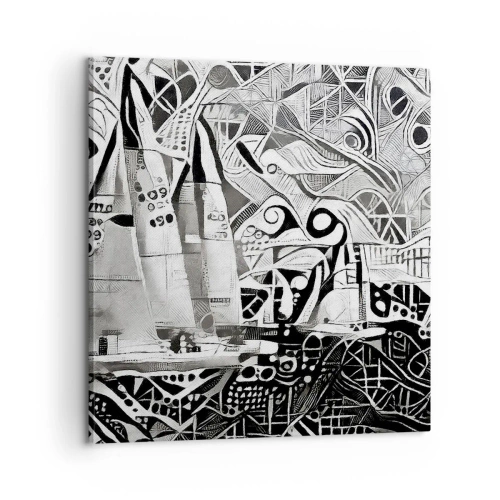 Schilderen op canvas - Tussen de golven - 60x60 cm