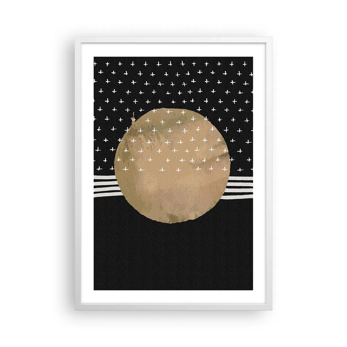 Poster in een witte lijst - Samenstelling: galaxy-vlag - 50x70 cm