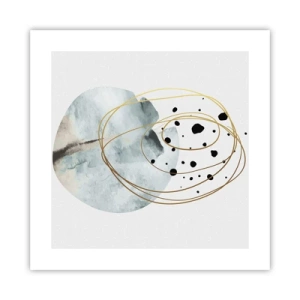 Poster - Omarmd door de ruimte - 40x40 cm