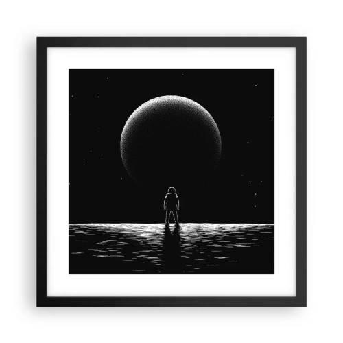 Poster in een zwarte lijst - Oog in oog - 40x40 cm