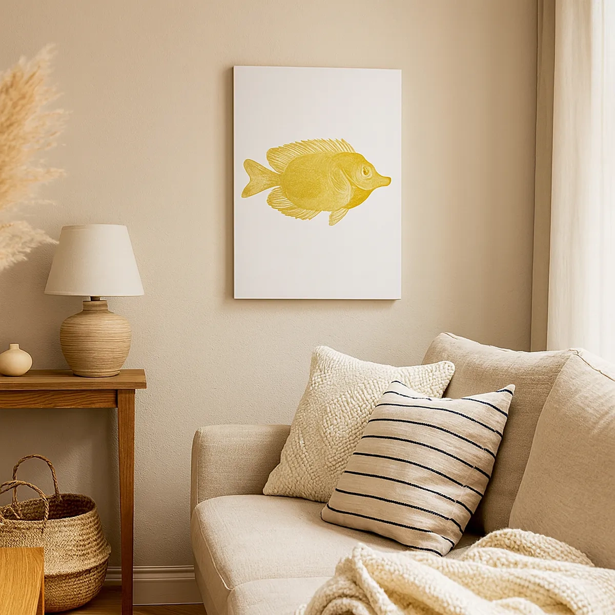 Schilderen op canvas - Vis en dat is het - 50x70 cm