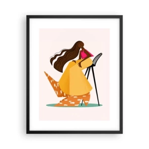 Poster in een zwarte lijst - Fashion is ook leuk - 40x50 cm