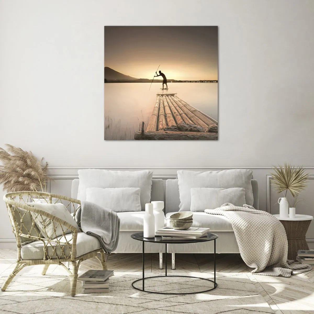 Schilderen op glas - Voor het slapen gaan - 60x60 cm