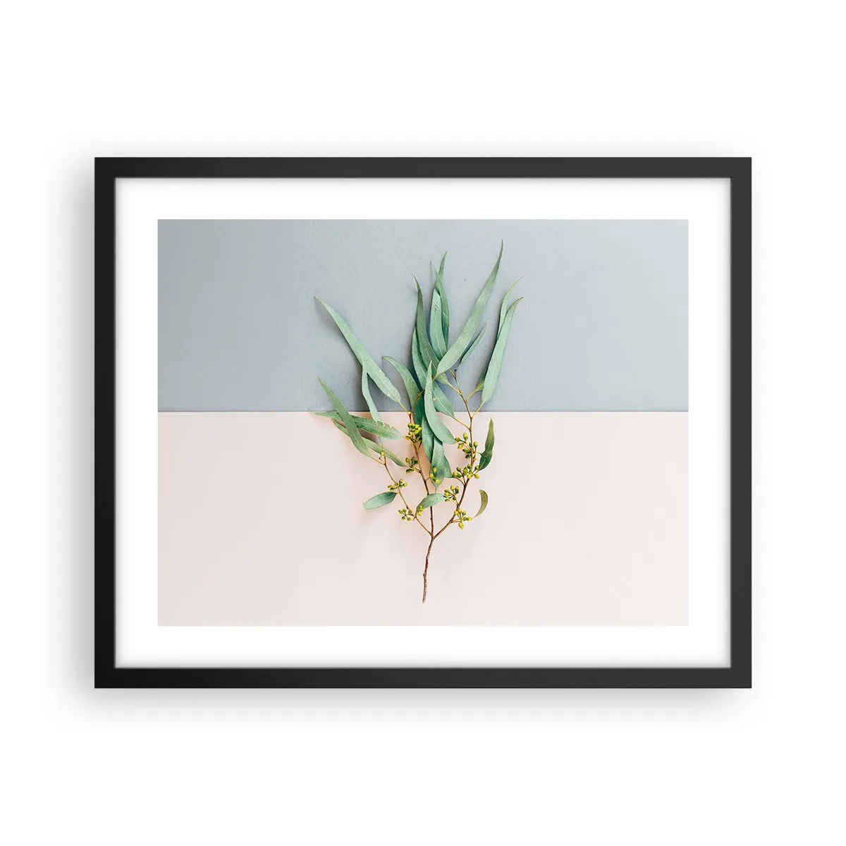 Poster in een zwarte lijst - Subtiliteit in pastelkleuren - 50x40 cm