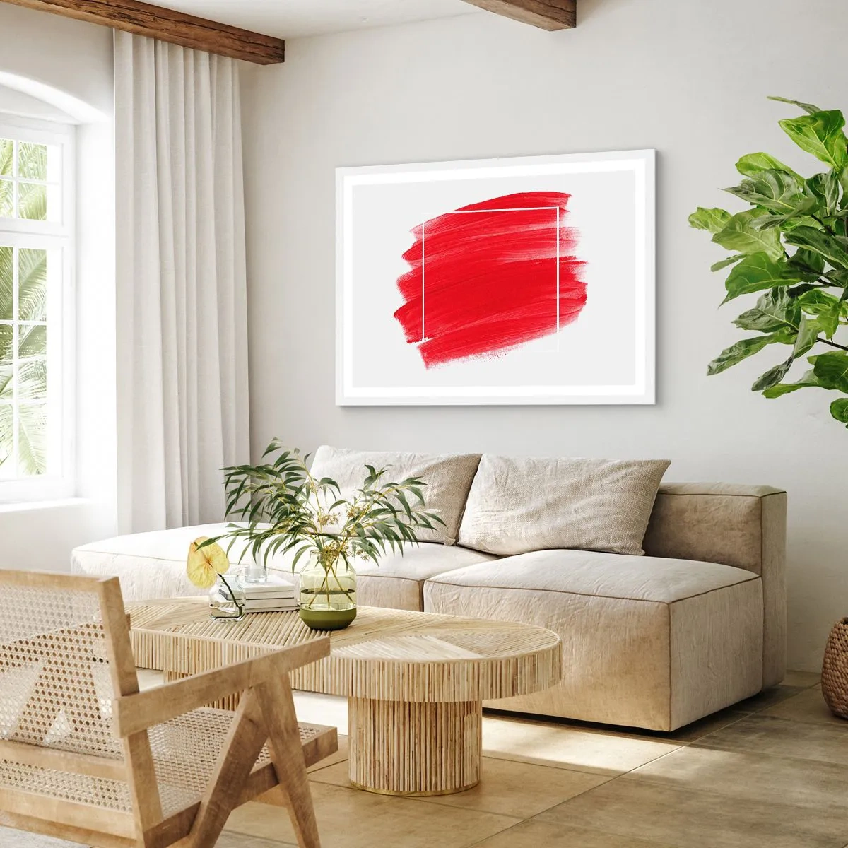 Poster in een witte lijst - Uit het frame - 40x30 cm