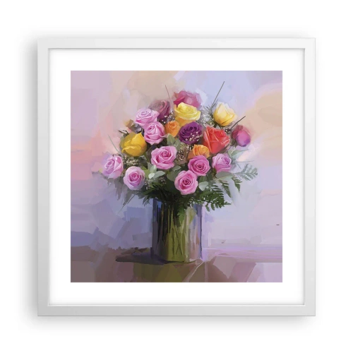 Poster in een witte lijst - Ingehouden schoonheid - 40x40 cm