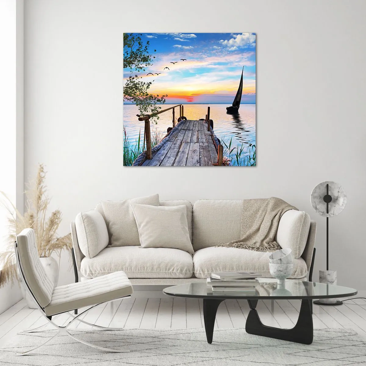 Schilderen op glas - Goedeavond - 40x40 cm