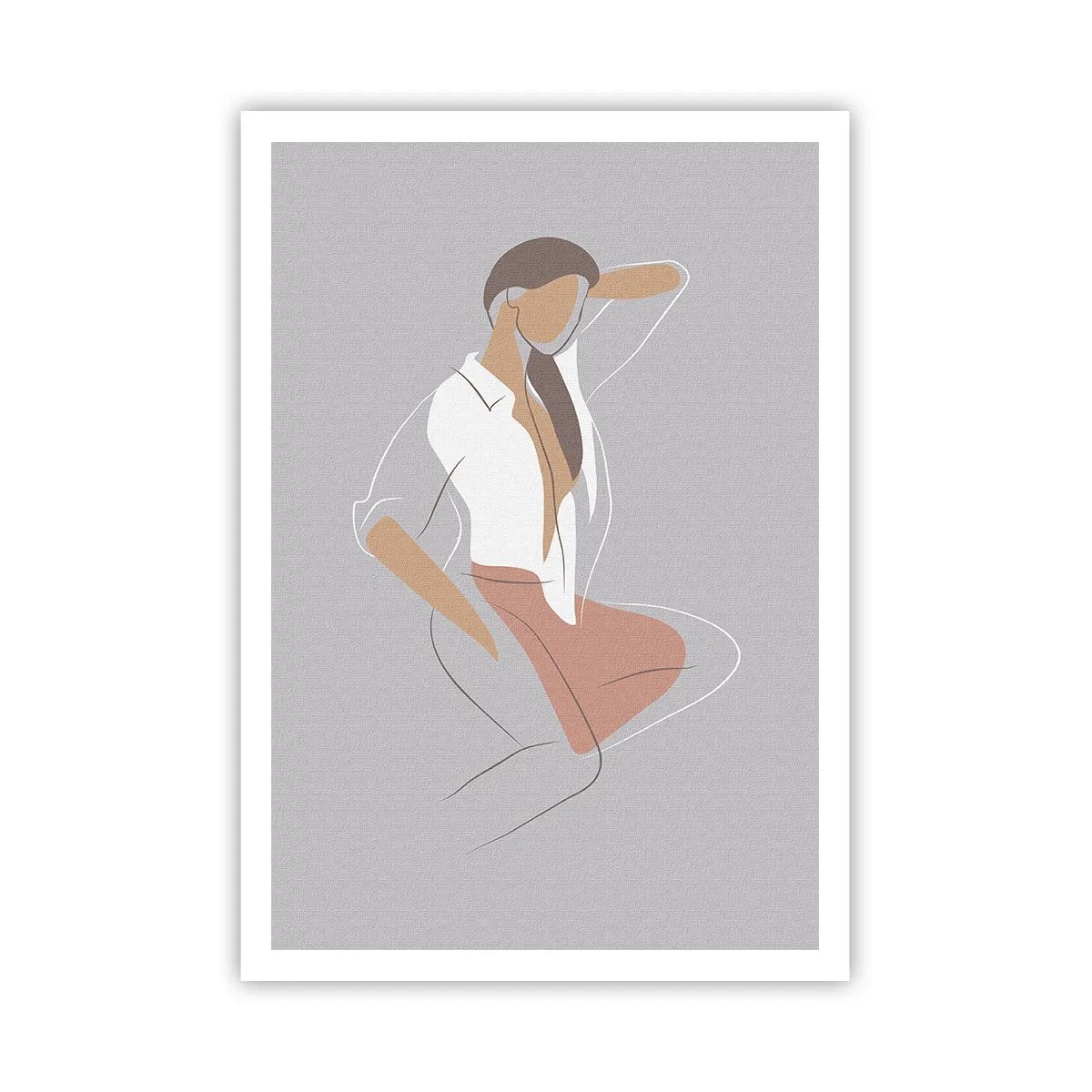 Poster - Omtrek van gracieusheid - 70x100 cm
