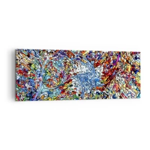 Schilderen op canvas - Glas in lood druppel - 140x50 cm