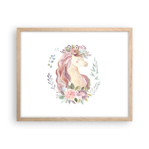 Een poster in een licht eiken lijst - Een uitnodiging in de wereld van sprookjes - 50x40 cm