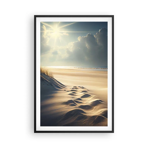 Poster in een zwarte lijst - Een rustgevend landschap - 61x91 cm