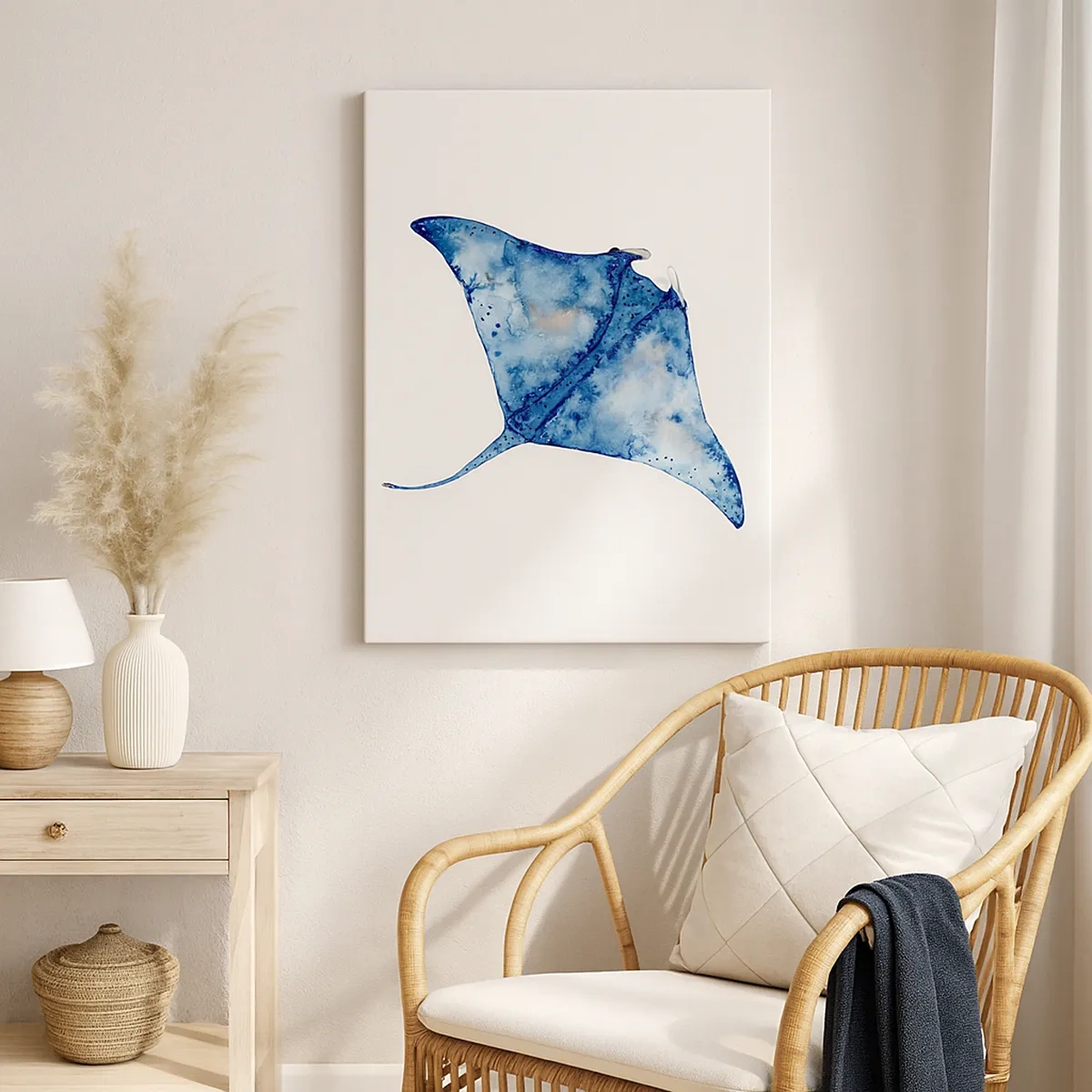 Schilderen op canvas - Leven in blauw - 50x70 cm