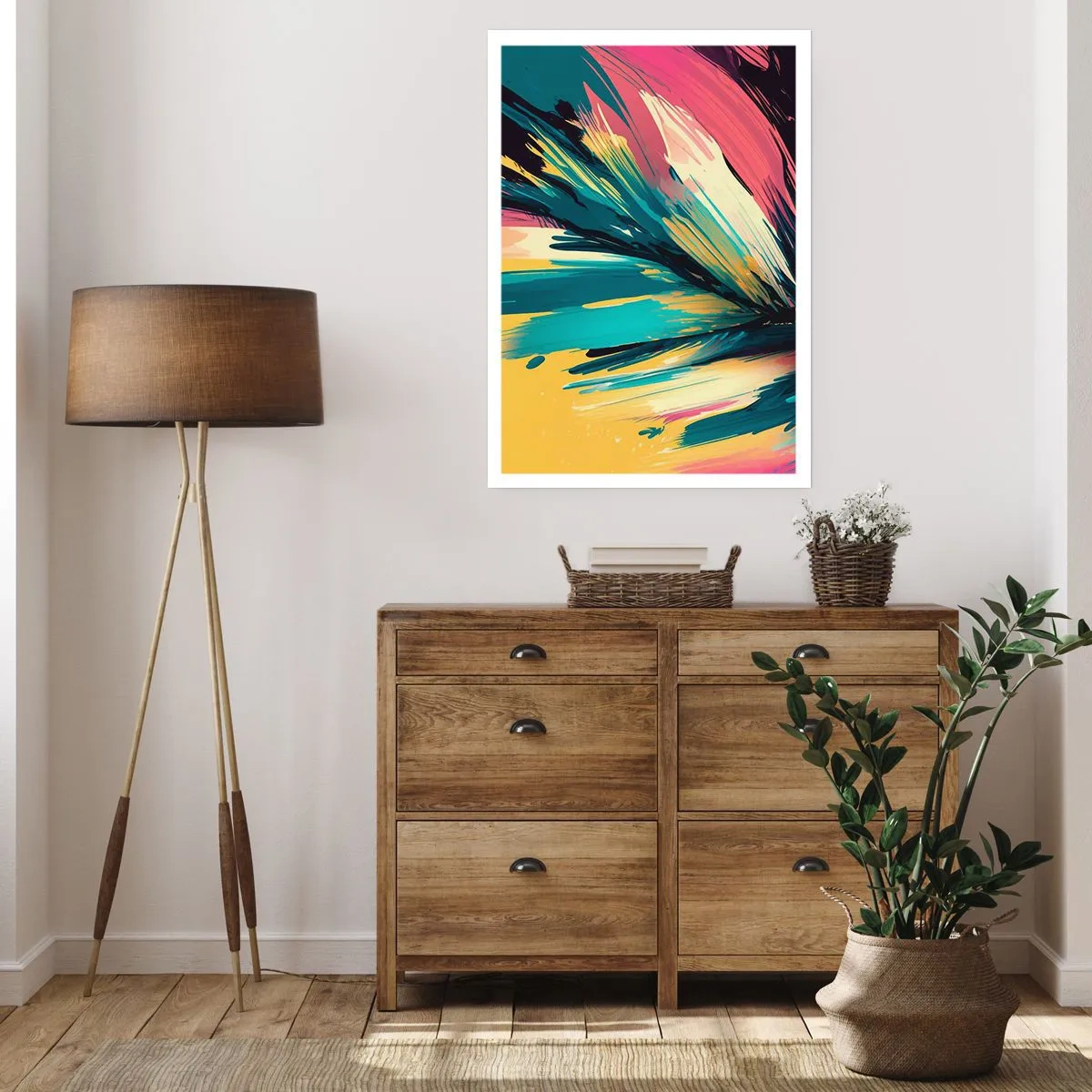 Poster - Compositie – een explosie van vreugde - 70x100 cm