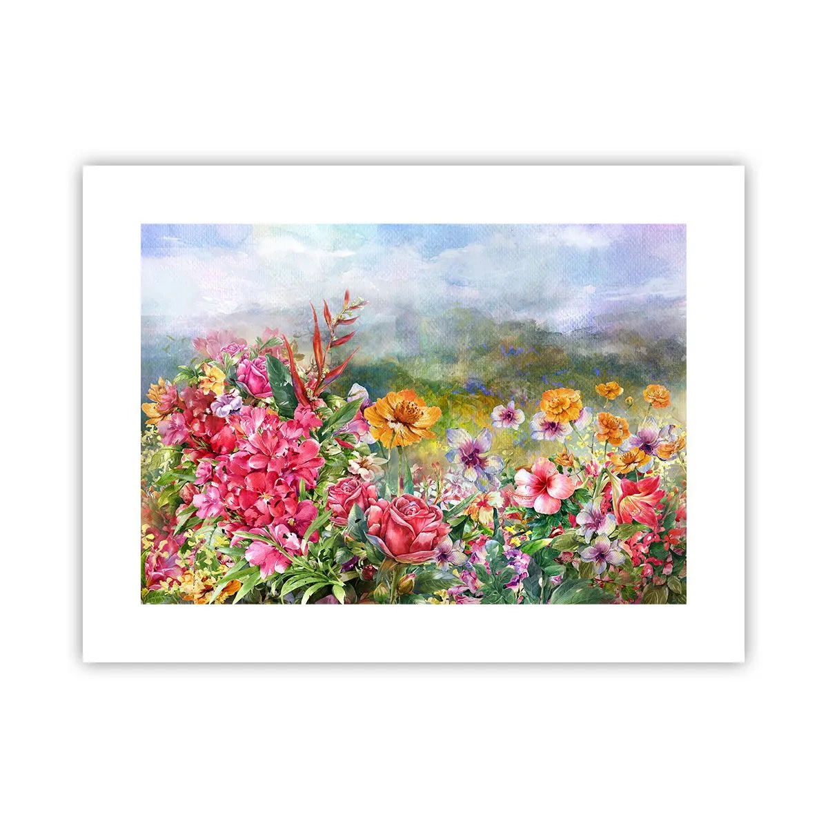 Poster - Een tuin die gek is geworden - 40x30 cm