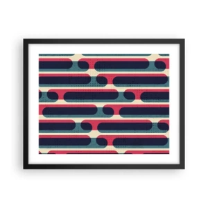 Poster in een zwarte lijst - In de diepte en vooruit - 50x40 cm