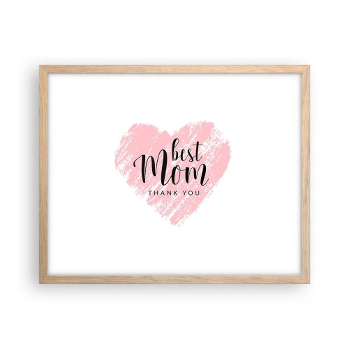 Een poster in een licht eiken lijst - Altijd het juiste moment - 50x40 cm