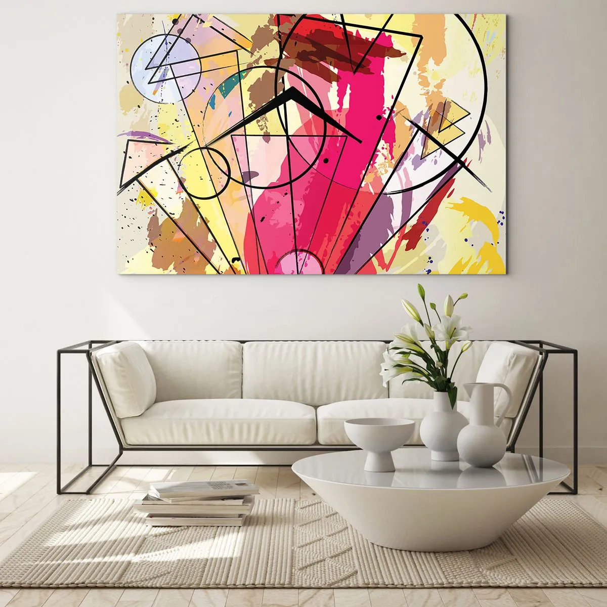 Schilderen op glas - Explosie - 120x80 cm