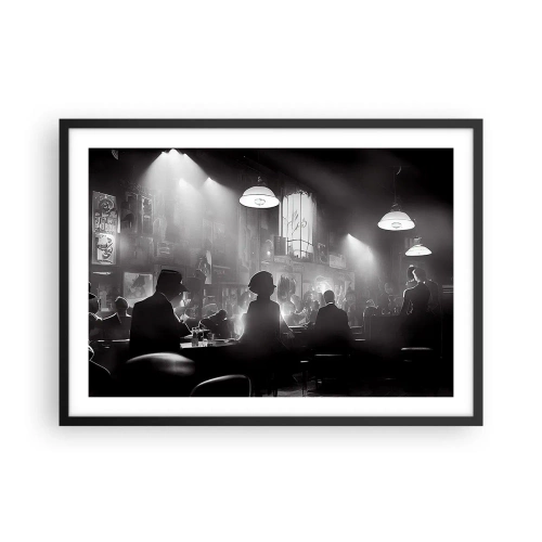 Poster in een zwarte lijst - In jazz-sfeer - 70x50 cm