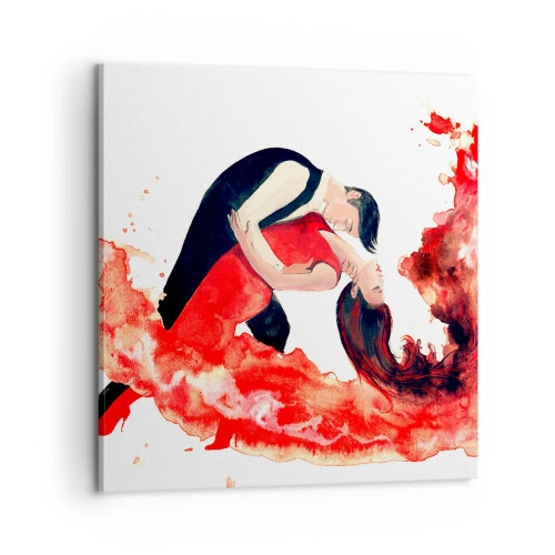 Schilderen op canvas - Tango - een sensuele golf - 60x60 cm