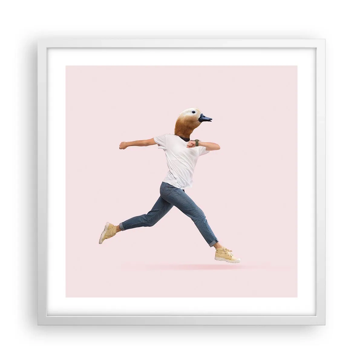 Poster in een witte lijst - Een snufje absurditeit - 50x50 cm